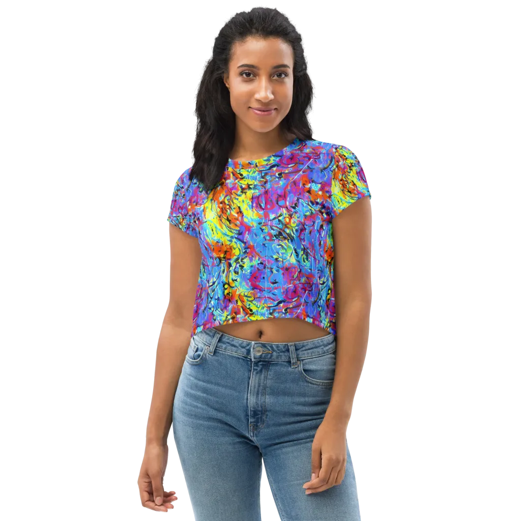 Electric Fervor on Crop Tee — Front