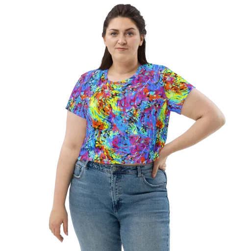 Electric Fervor on a Crop Tee