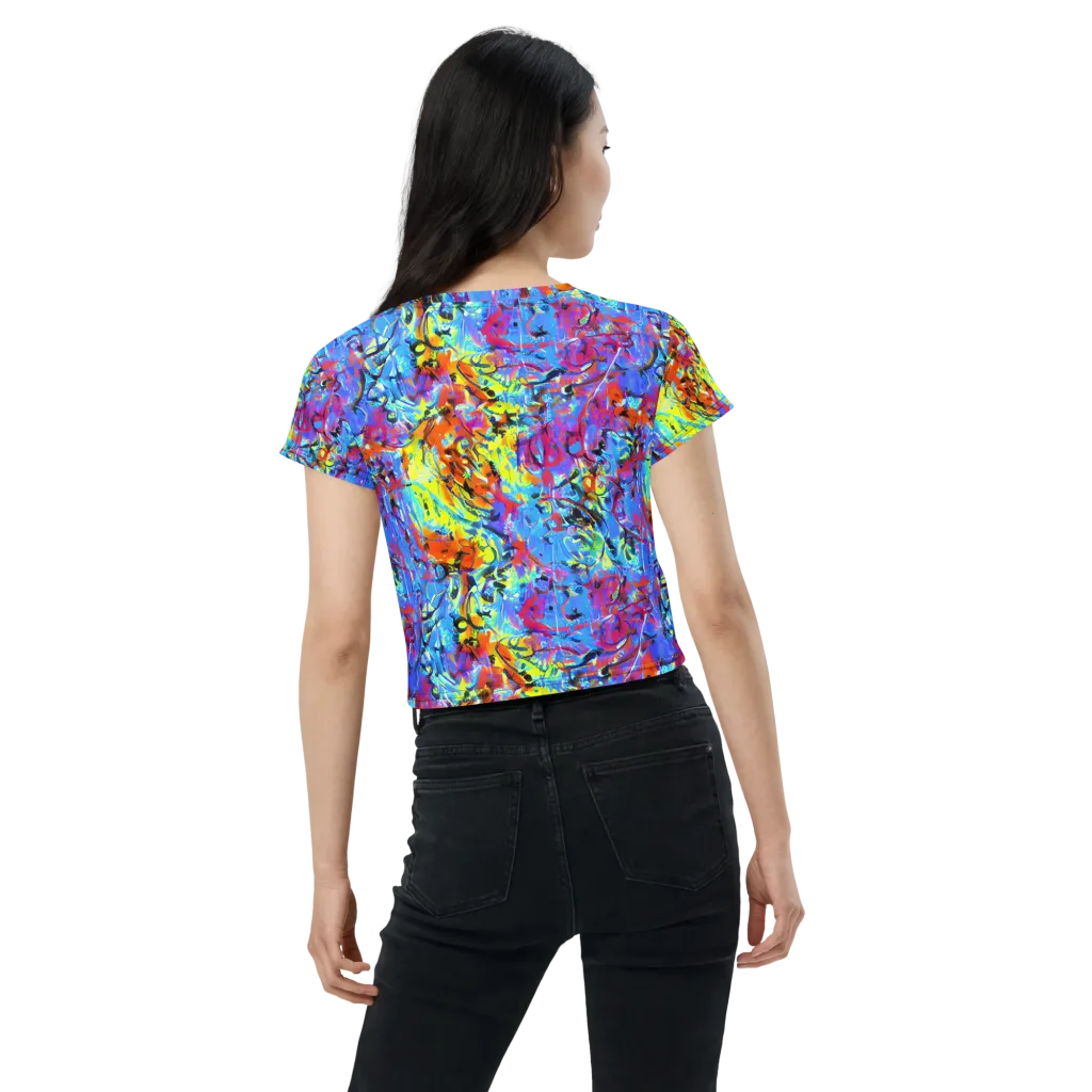 Electric Fervor on Crop Tee — Back