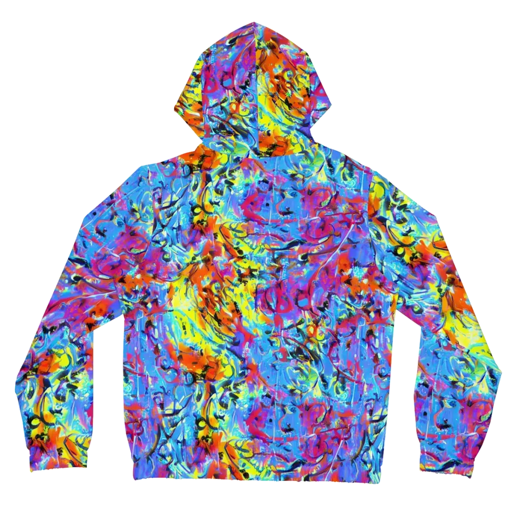 Electric Fervor on Women's Full-Zip Hoodie — Back