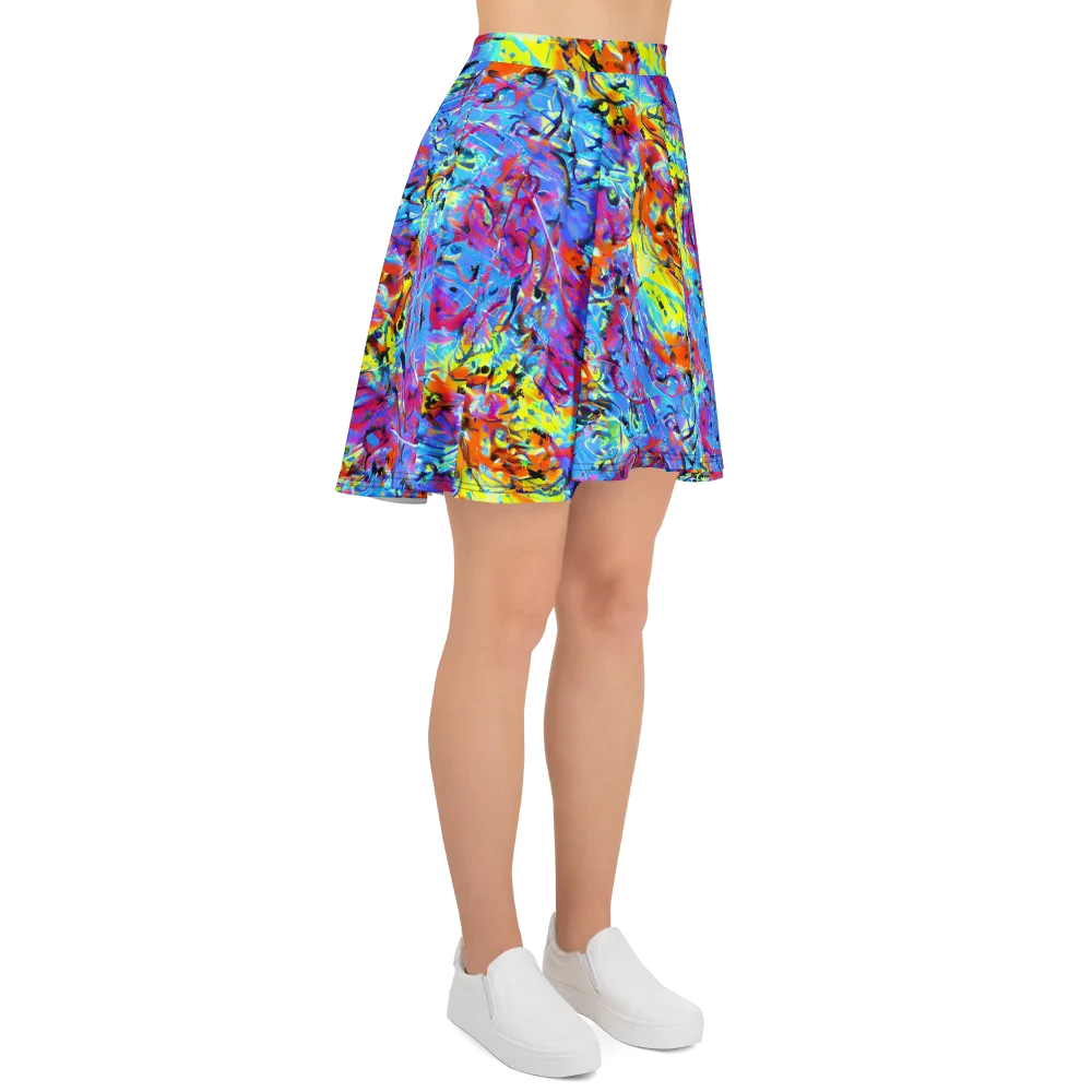Electric Fervor on Skater Skirt — Right