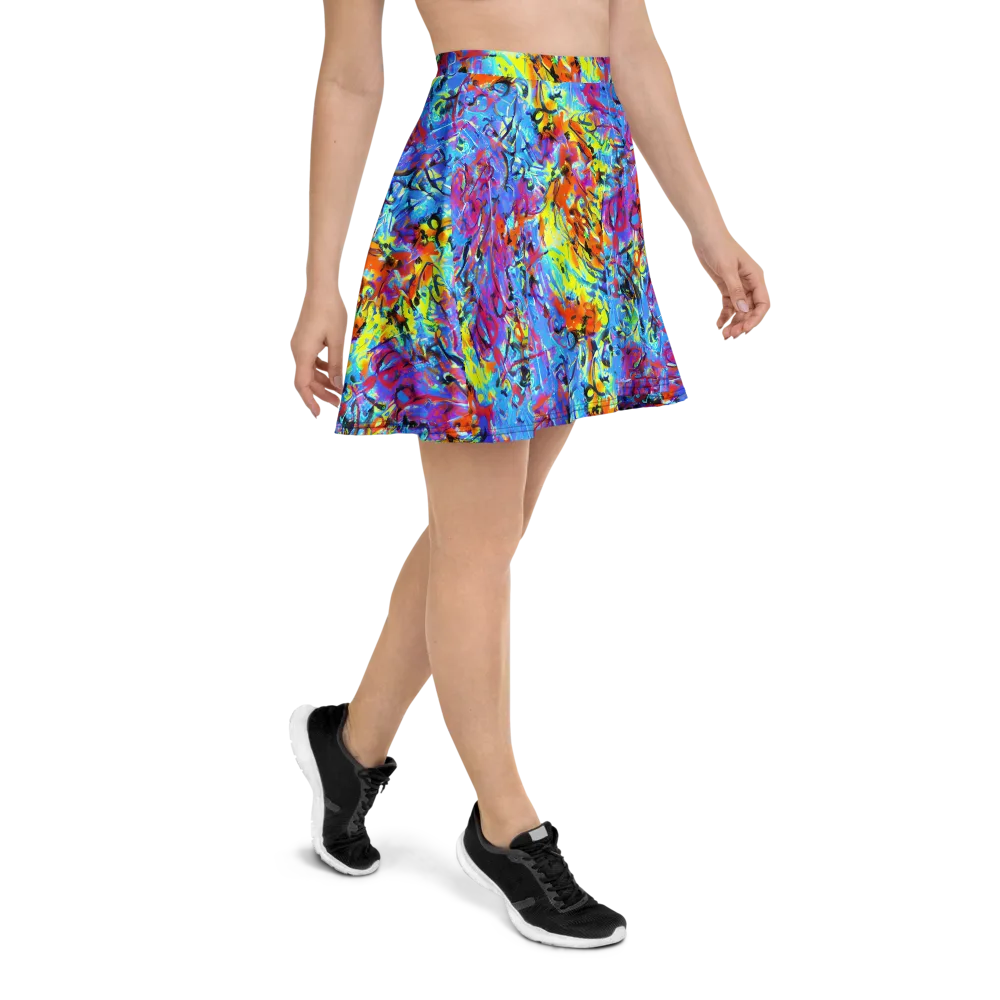 Electric Fervor on Skater Skirt — Right