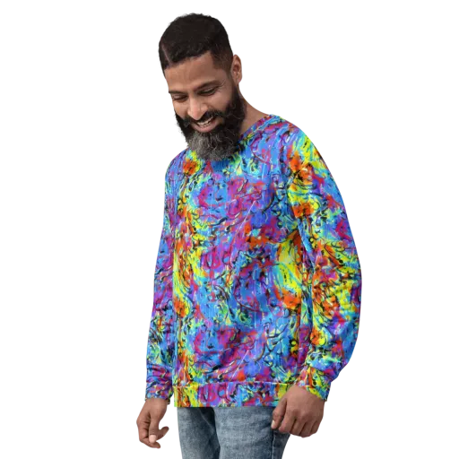 Electric Fervor on a Sweatshirt