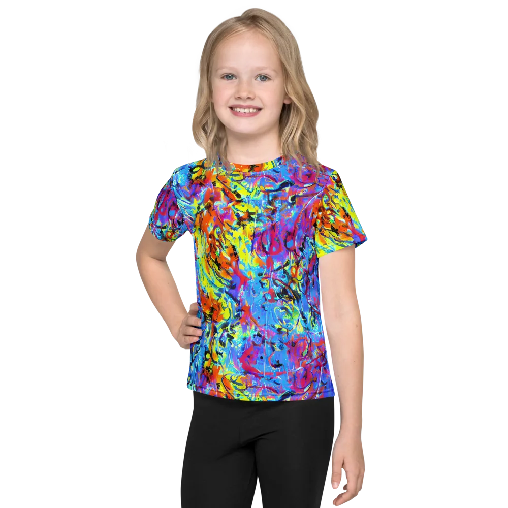 Electric Fervor on Kids Crew Neck T-Shirt — Front