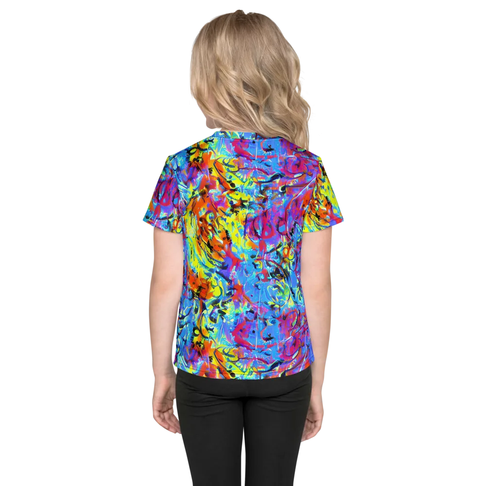Electric Fervor on Kids Crew Neck T-Shirt — Back