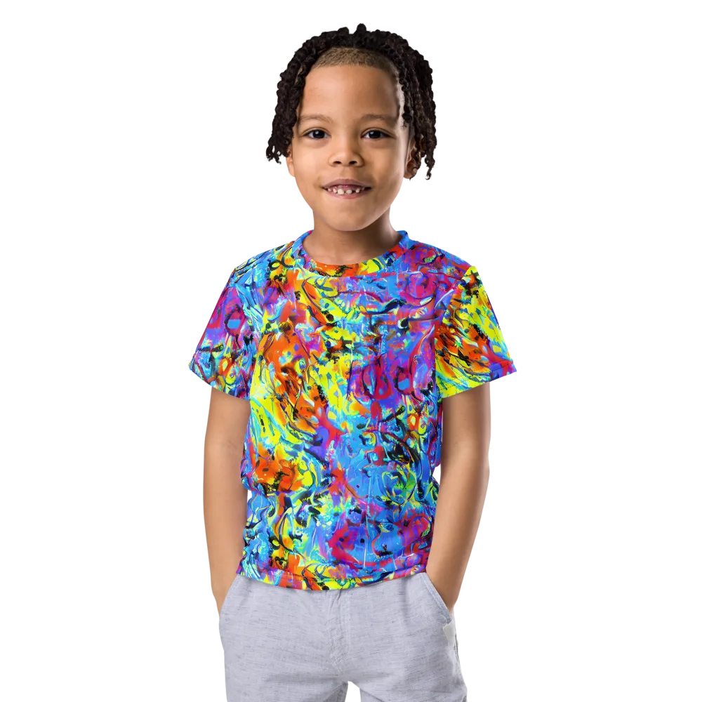 Electric Fervor on Kids Crew Neck T-Shirt — Front