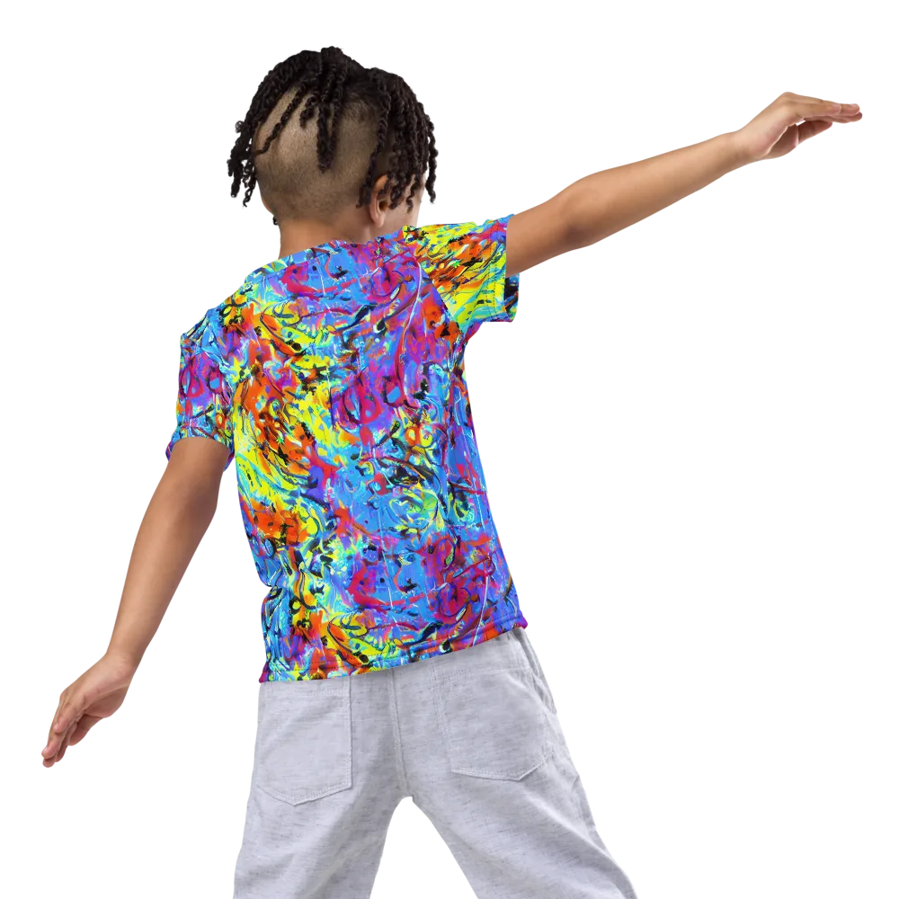 Electric Fervor on Kids Crew Neck T-Shirt — Back