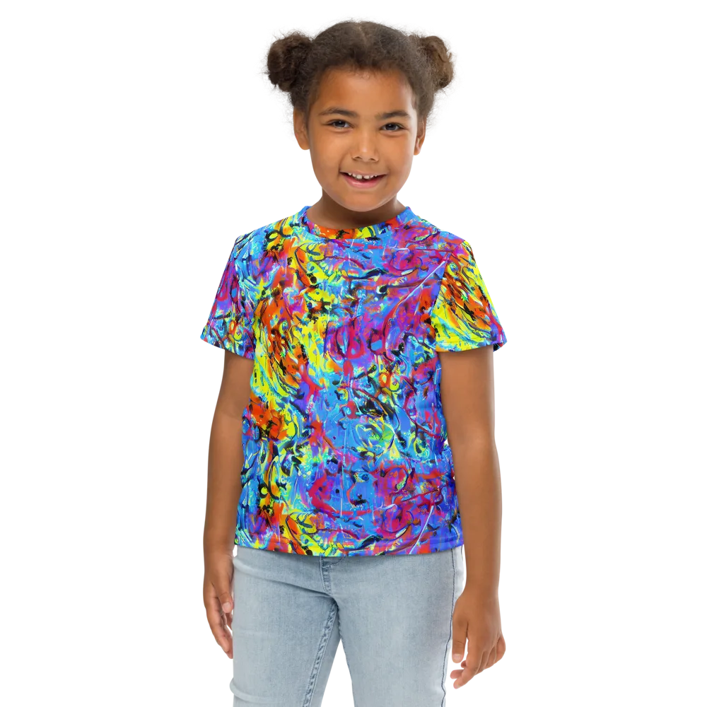 Electric Fervor on Kids Crew Neck T-Shirt — Front