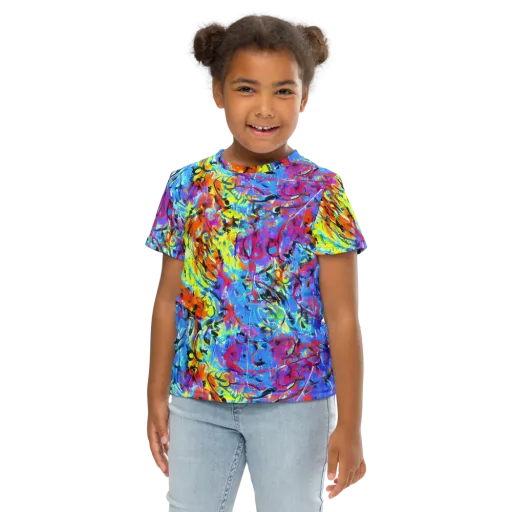 Electric Fervor on a Kids Crew Neck T-Shirt
