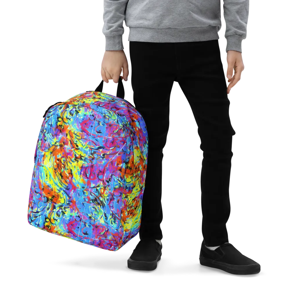 Electric Fervor on Minimalist Backpack — Zoomed-in