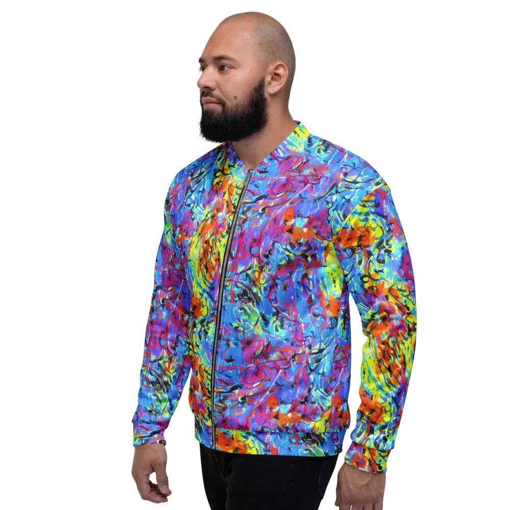 Electric Fervor on Bomber Jacket — Left