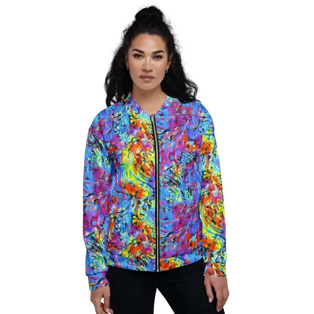 Electric Fervor on Bomber Jacket — Front