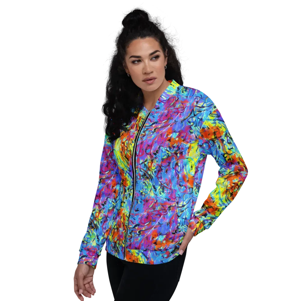 Electric Fervor on Bomber Jacket — Left