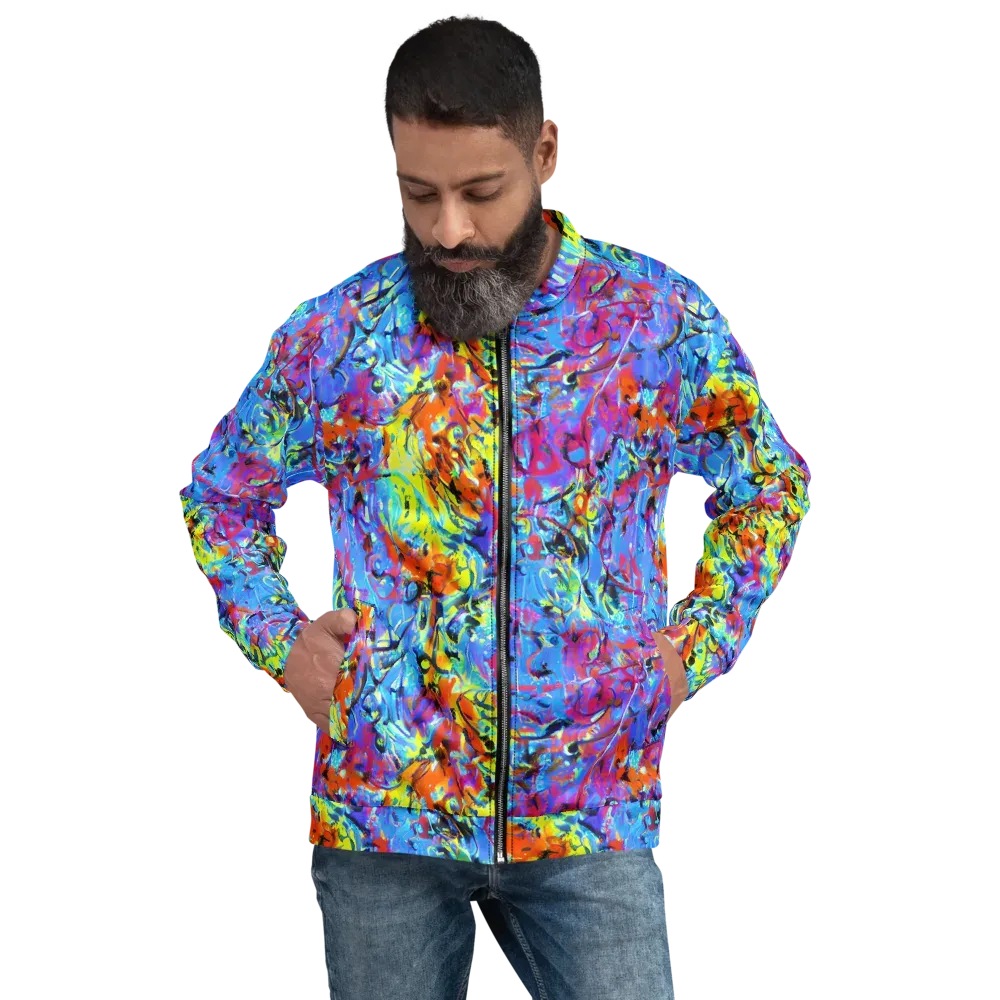 Electric Fervor on Bomber Jacket — Front