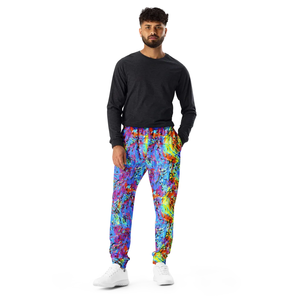 Electric Fervor on Men's Joggers — Front