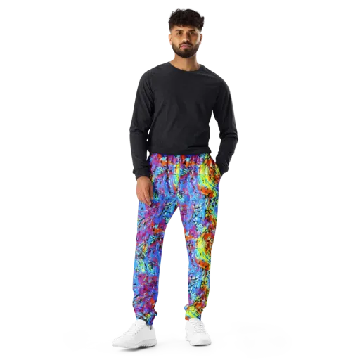 Electric Fervor on a Men's Joggers