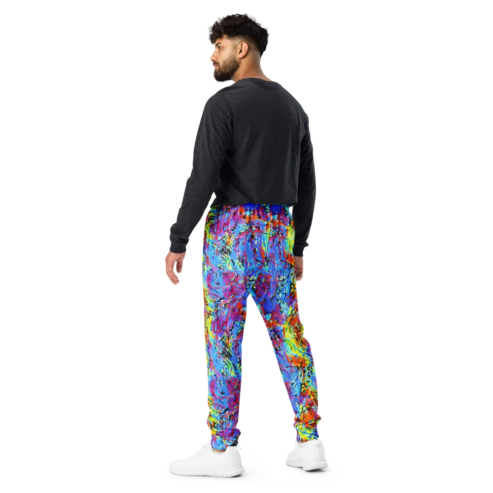 Electric Fervor on Men's Joggers — Back
