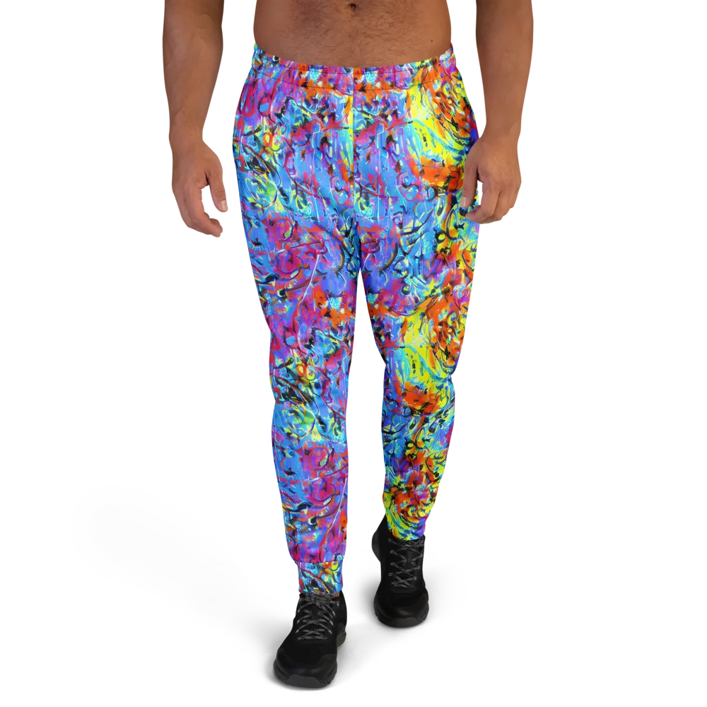 Electric Fervor on Men's Joggers — Front