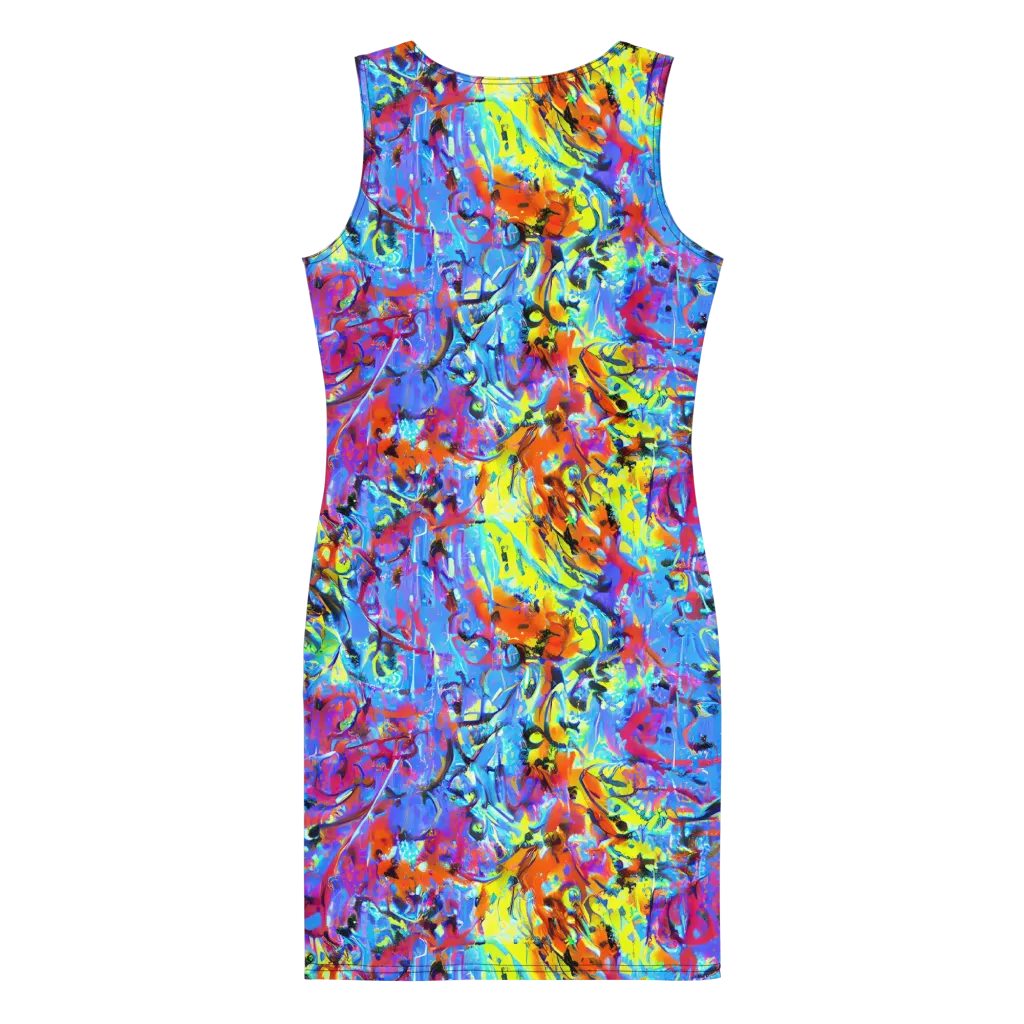 Electric Fervor on Bodycon Dress — Back