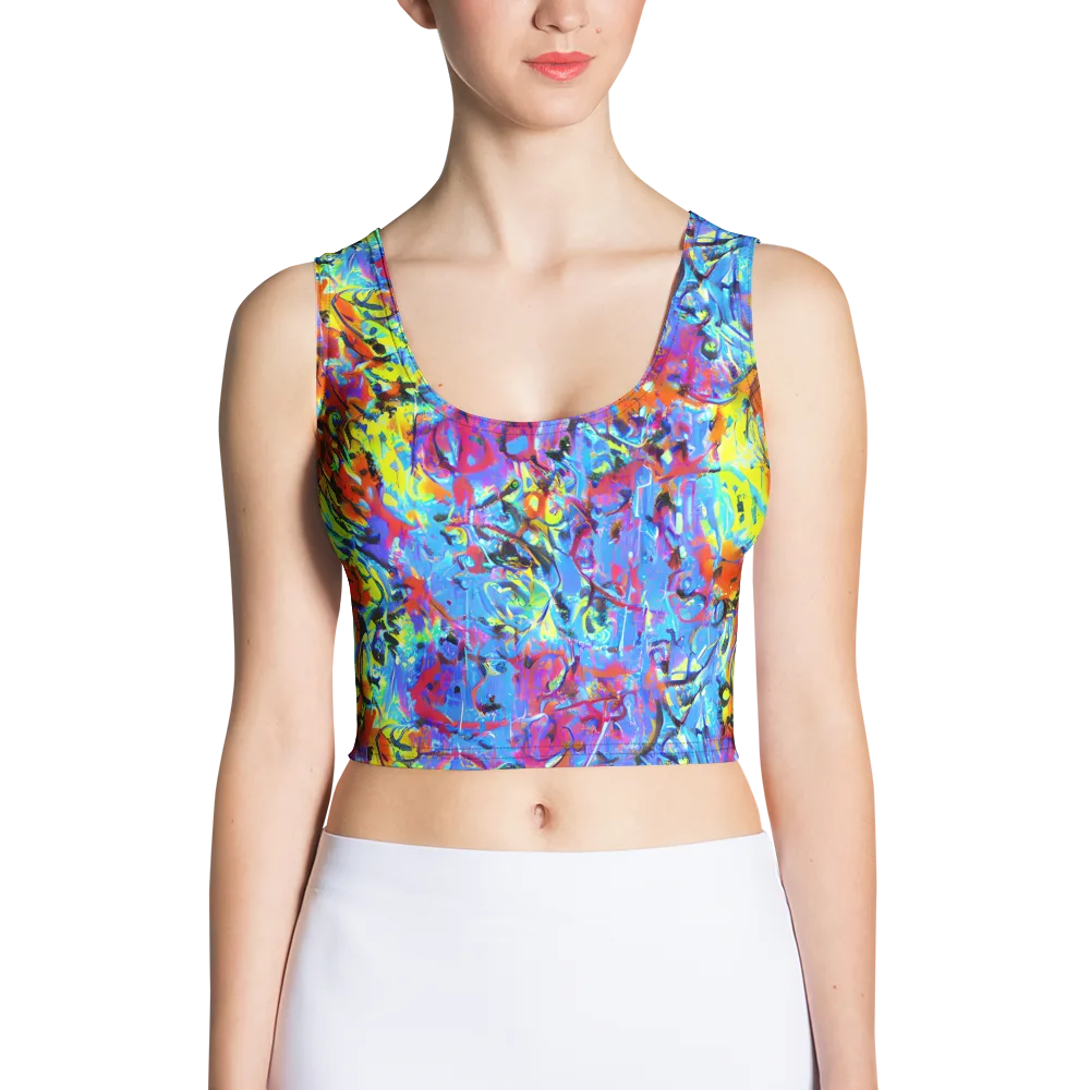Electric Fervor on Crop Top — Front