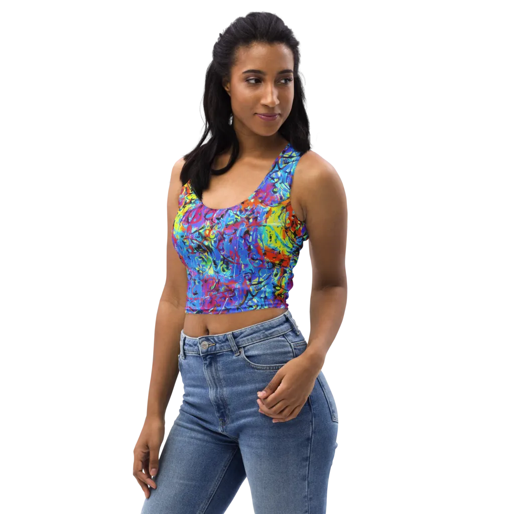Electric Fervor on Crop Top — Left Front