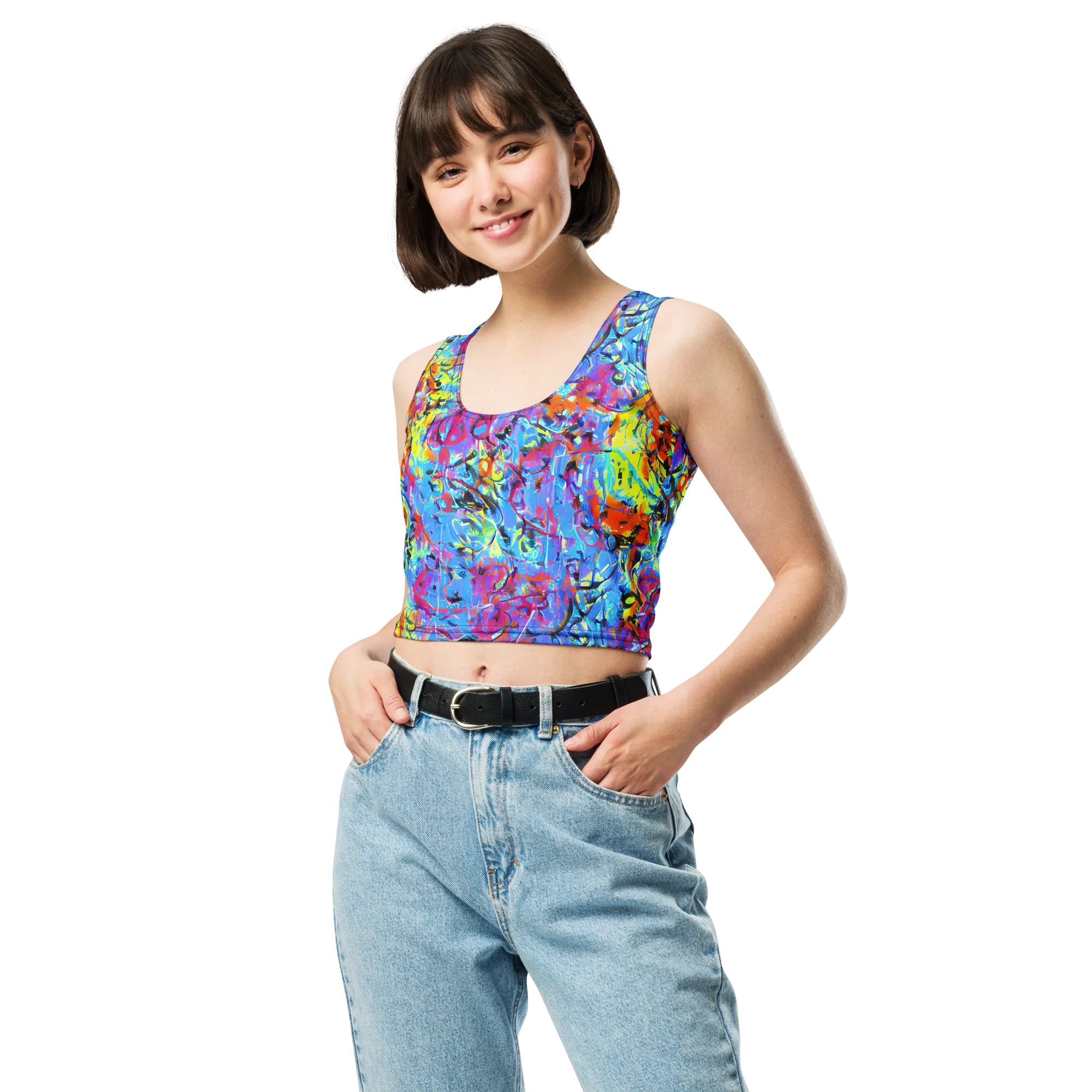 Electric Fervor on Crop Top — Front