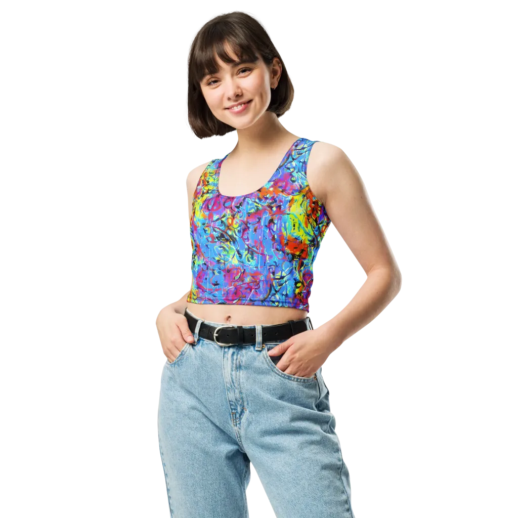 Electric Fervor on Crop Top — Front