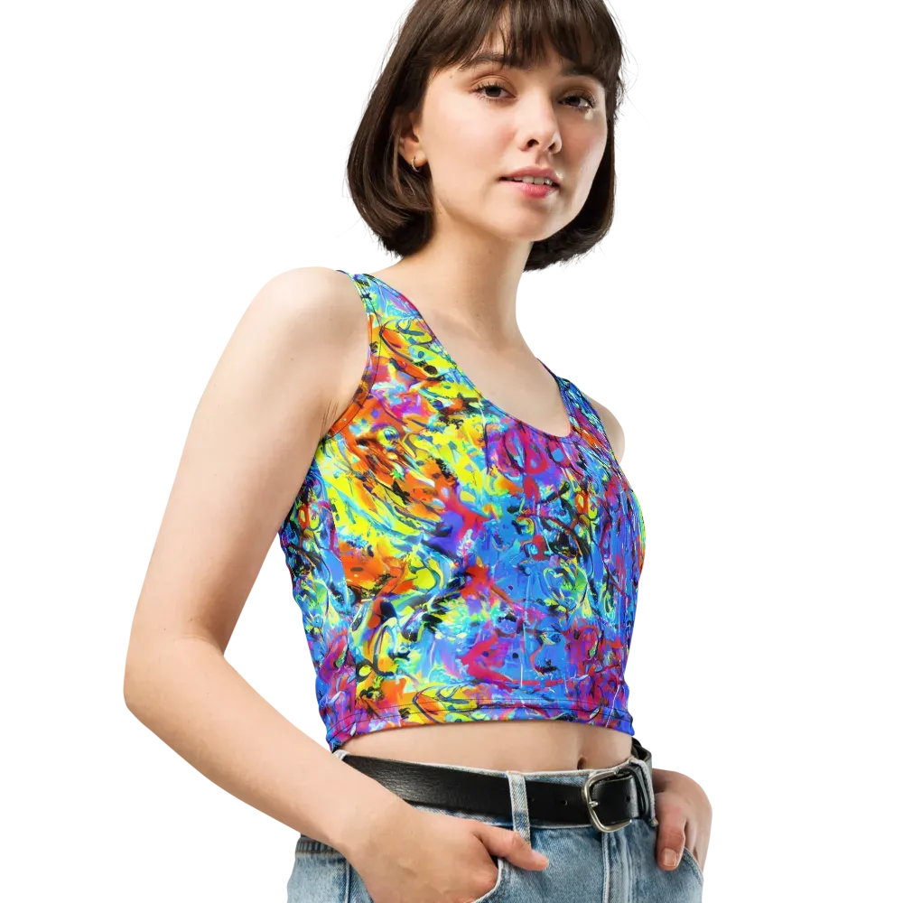 Electric Fervor on Crop Top — Right Front