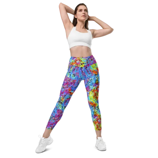 Electric Fervor on a Leggings with Pockets