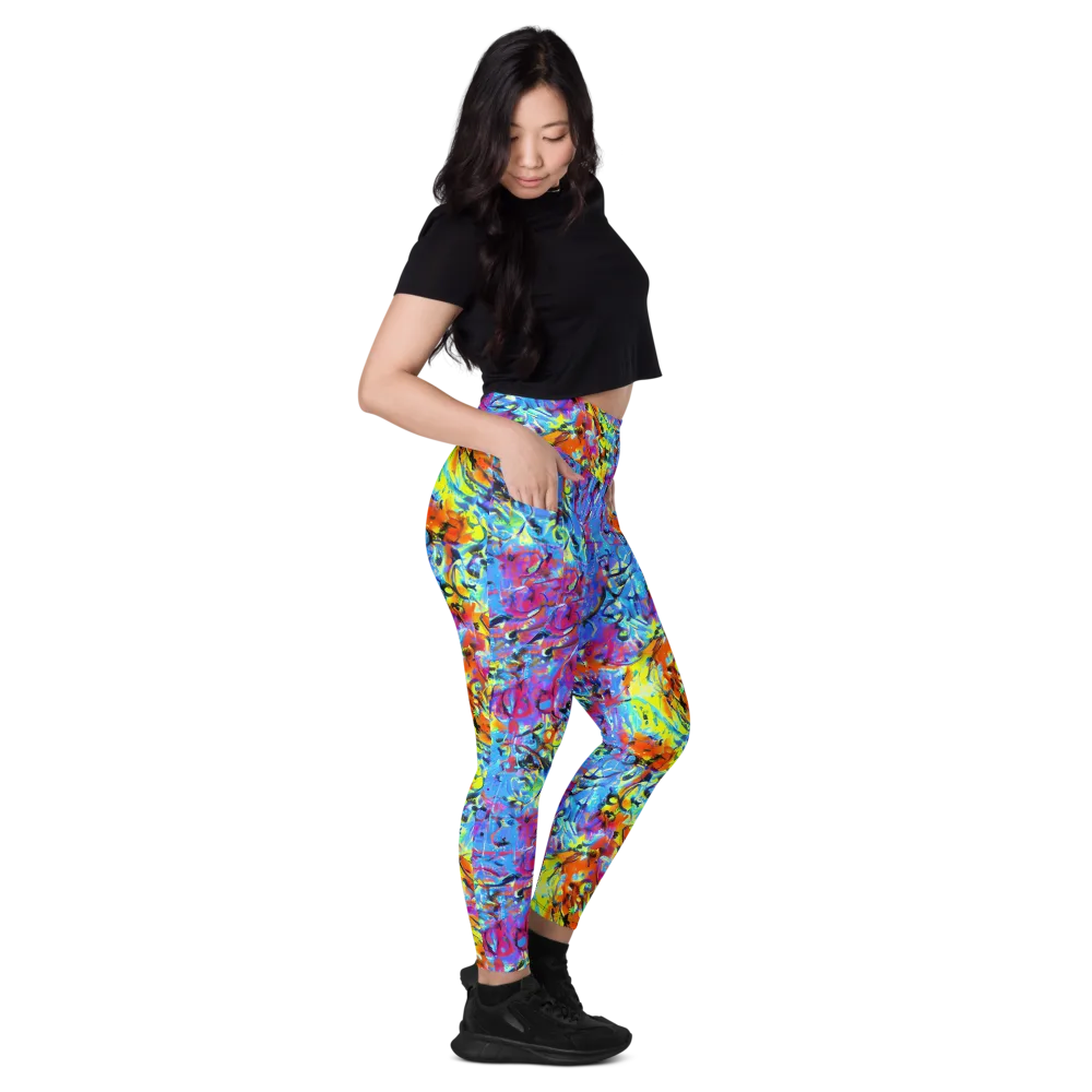 Electric Fervor on Leggings with Pockets — Right