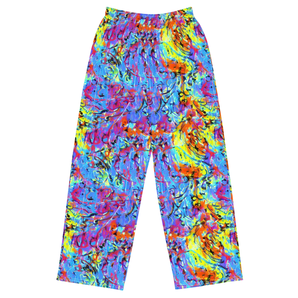 Electric Fervor on Wide-Leg Pants — Front