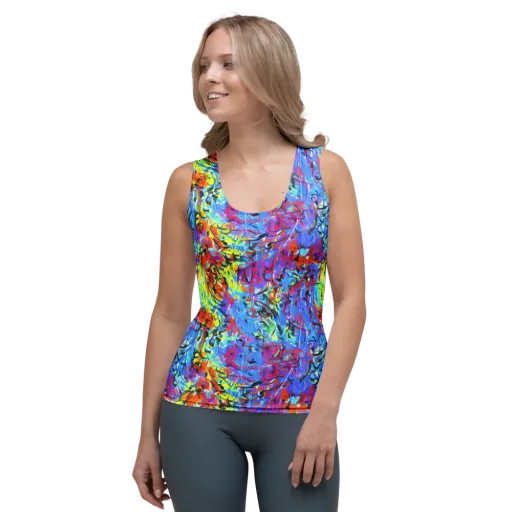 Electric Fervor on a Women's Tank Top