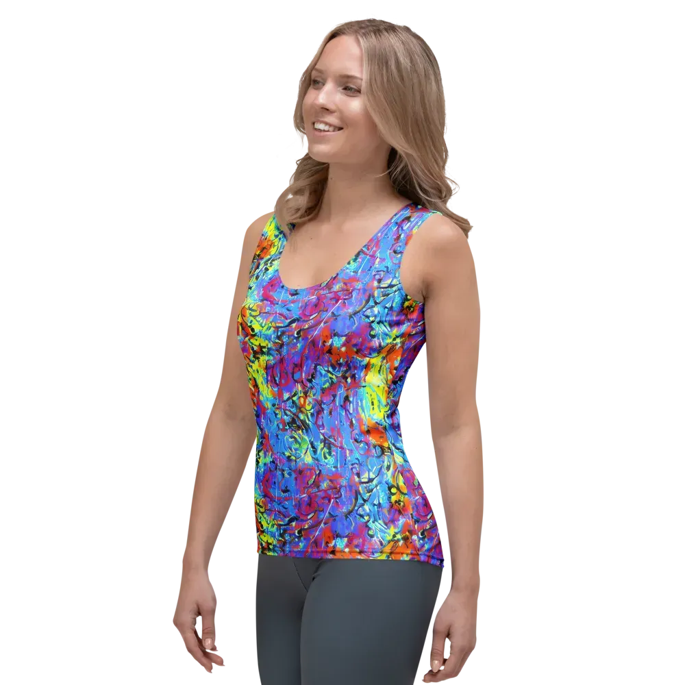 Electric Fervor on Women's Tank Top — Left Front