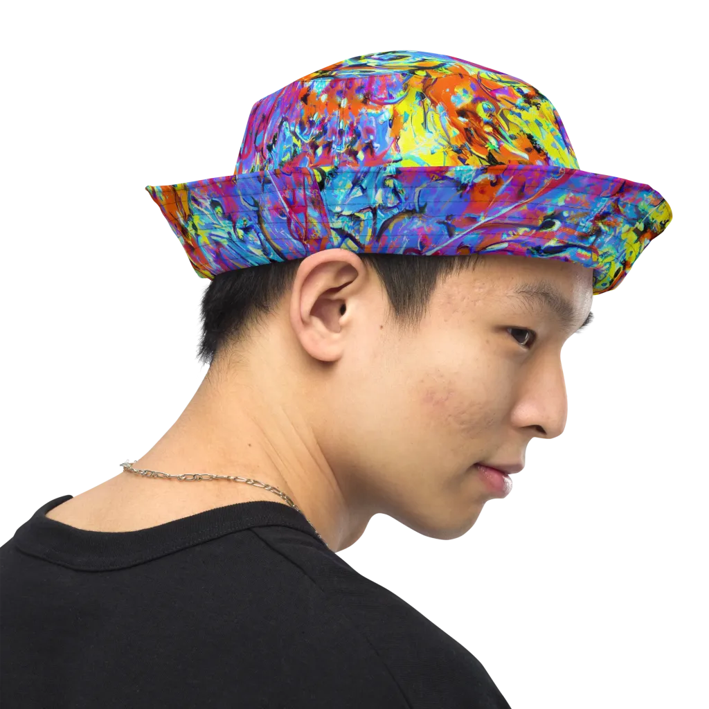 Electric Fervor on Reversible Bucket Hat — Right Outside