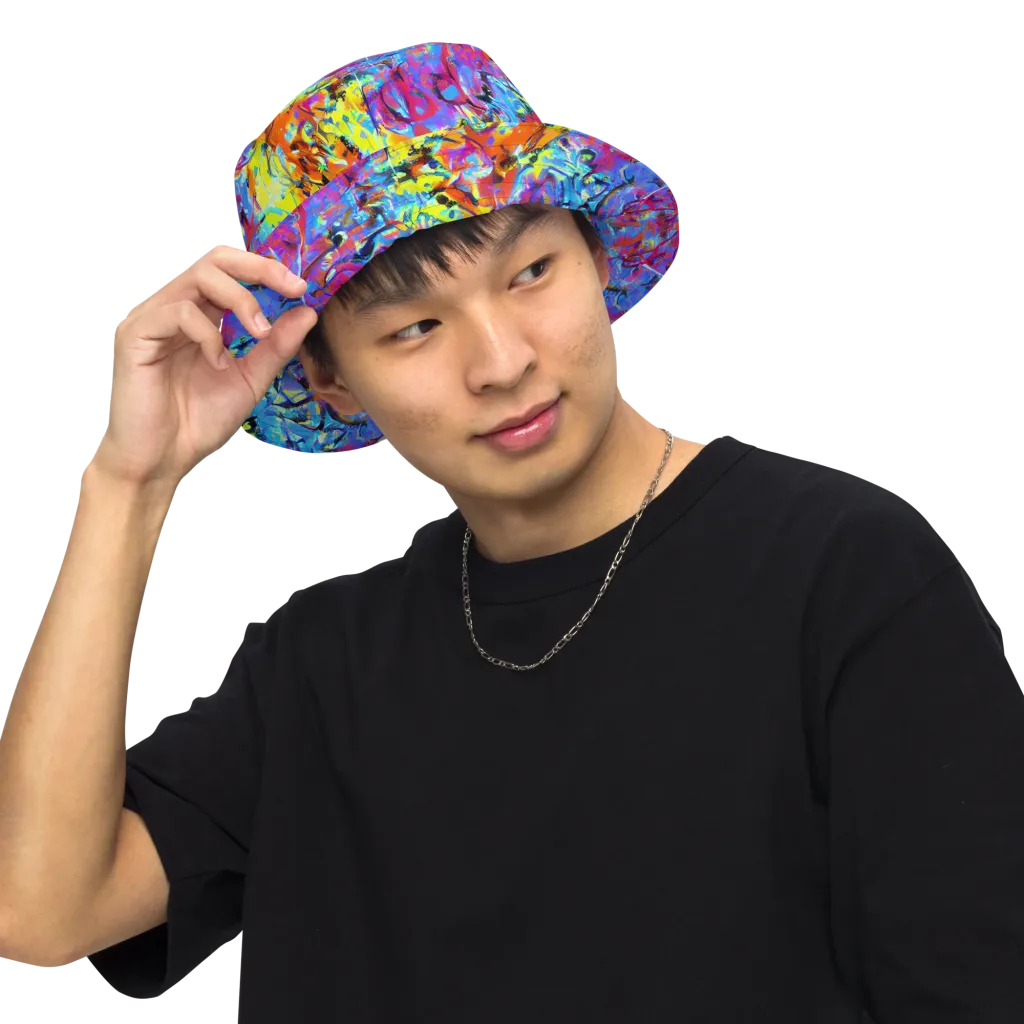 Electric Fervor on Reversible Bucket Hat — Front Inside