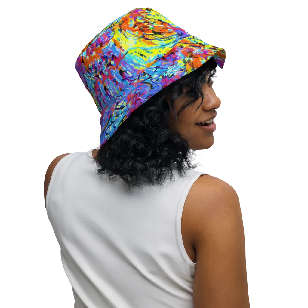 Electric Fervor on Reversible Bucket Hat — Right Outside