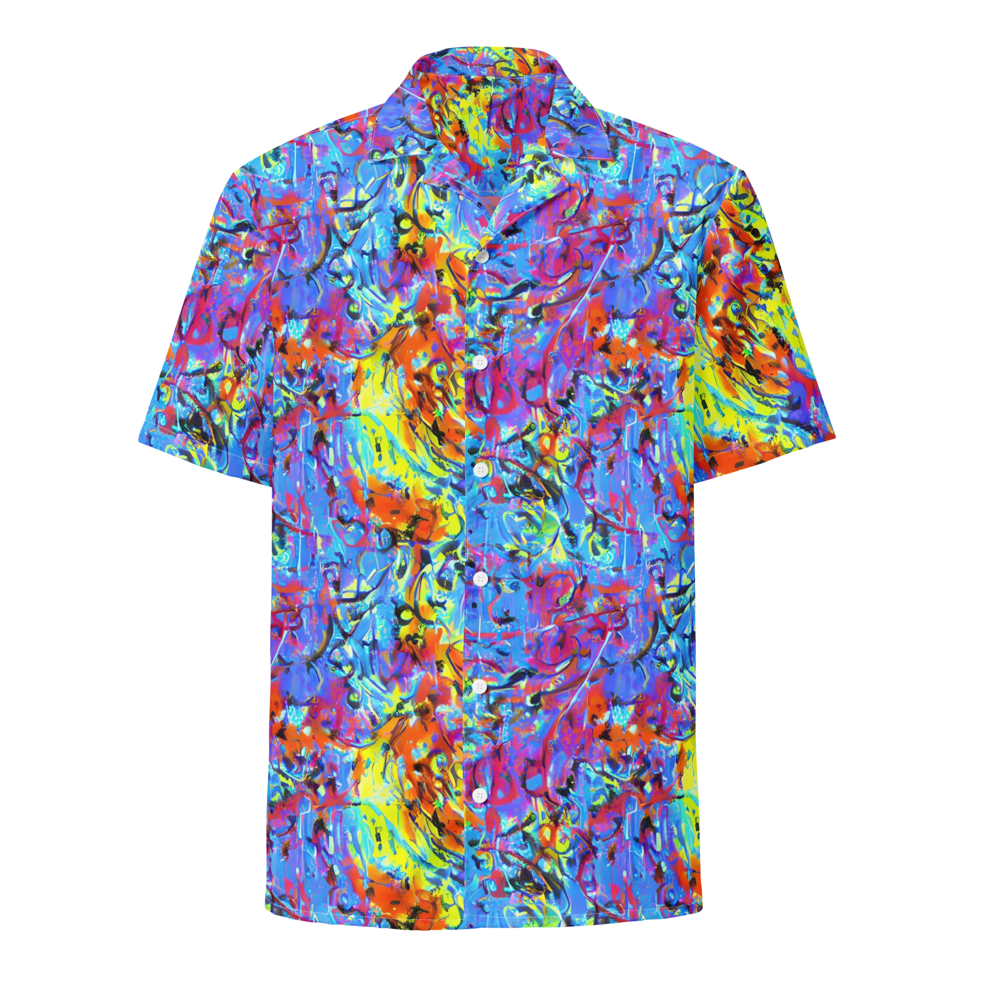 Electric Fervor on Button Shirt — Front