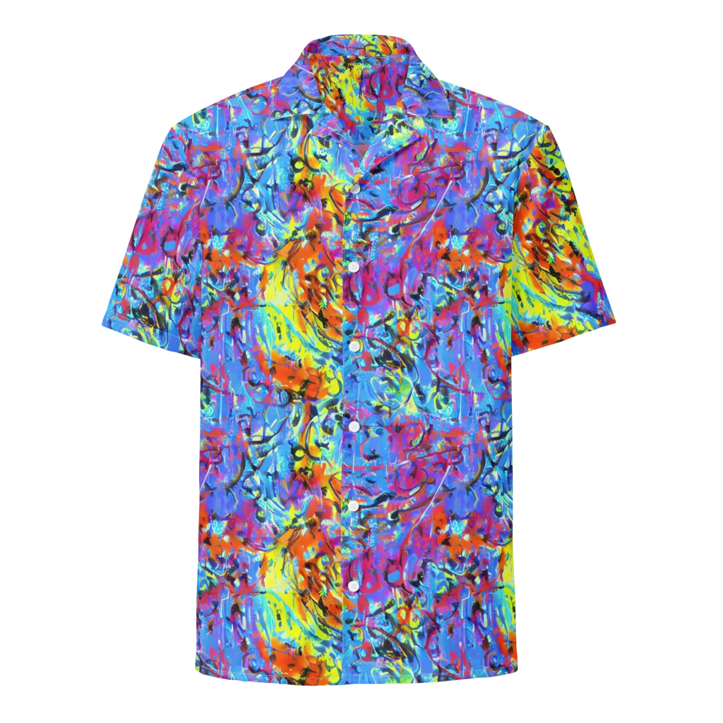 Electric Fervor on Button Shirt — Front