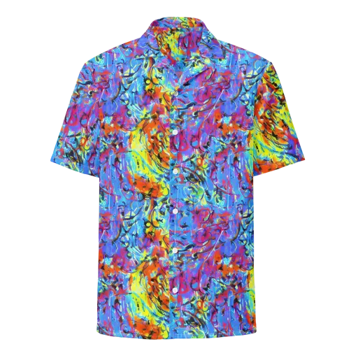 Electric Fervor on a Button Shirt