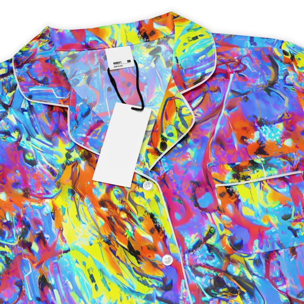 Electric Fervor on Women's Short Sleeve Pajama Top — Product details