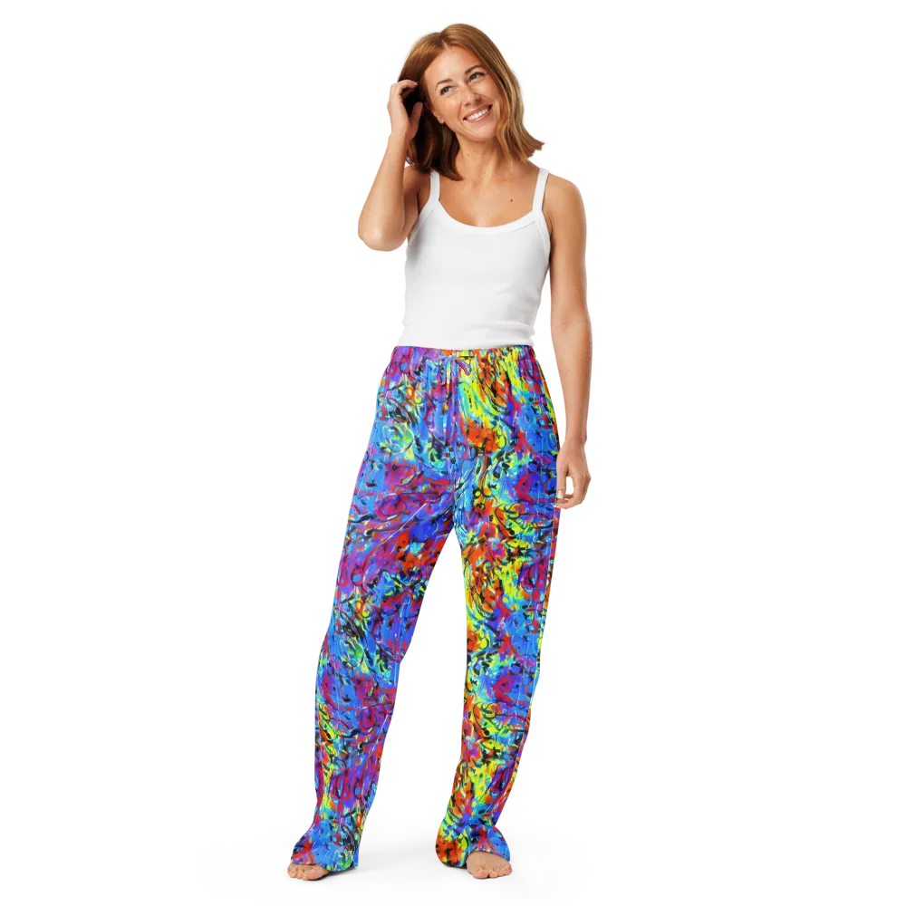 Electric Fervor on Women's Pajama Pants — Front