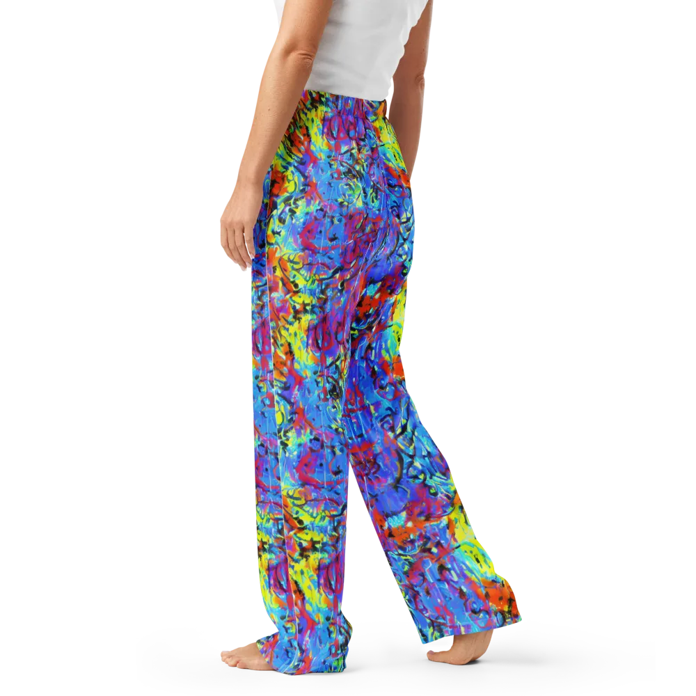 Electric Fervor on Women's Pajama Pants — Left