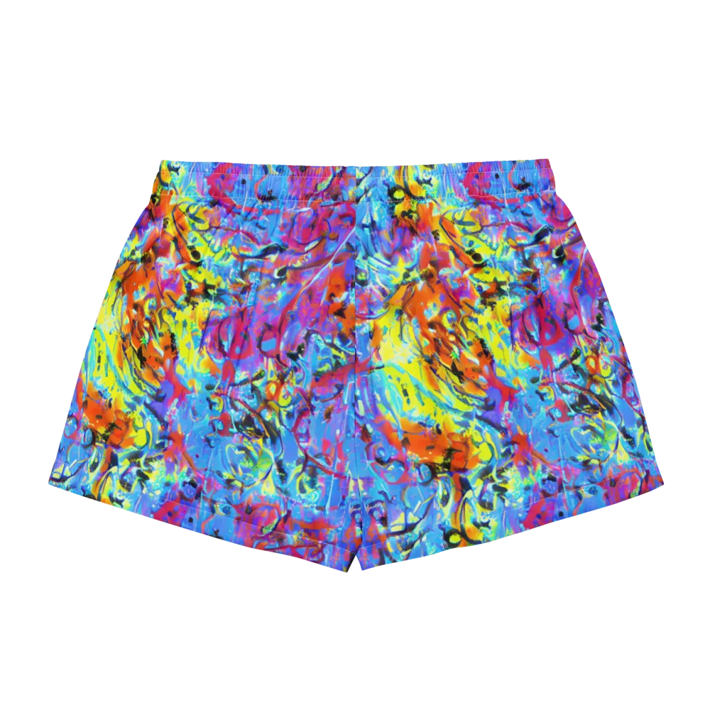 Electric Fervor on Women's Pajama Shorts — Back