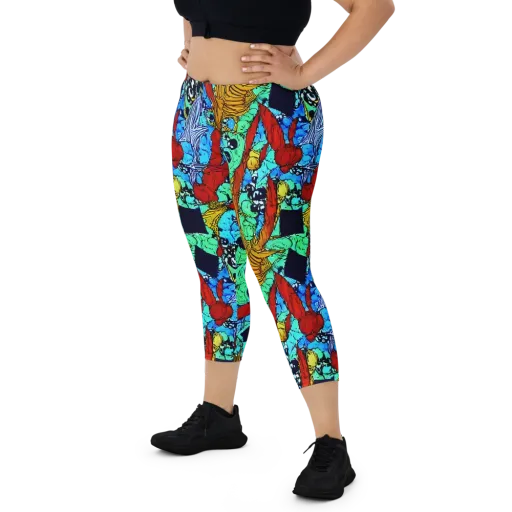 Jungle Aftershock on a Capri Leggings