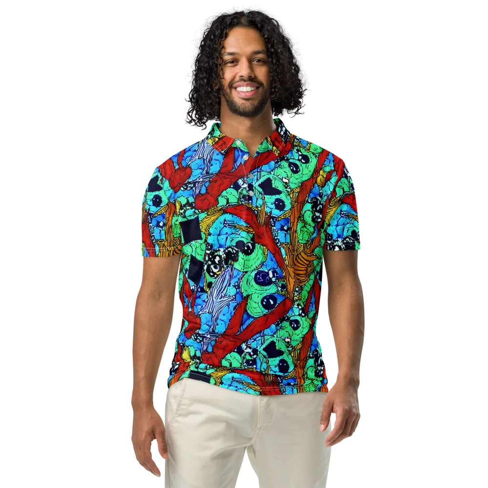 Jungle Aftershock on Men's Slim Fit Polo Shirt — Front