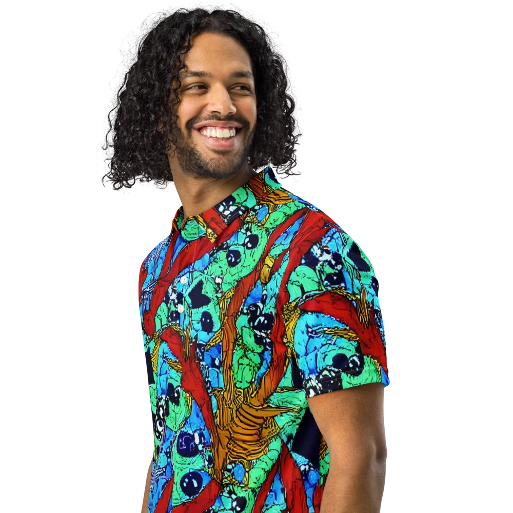 Jungle Aftershock on Men's Slim Fit Polo Shirt — Left Front