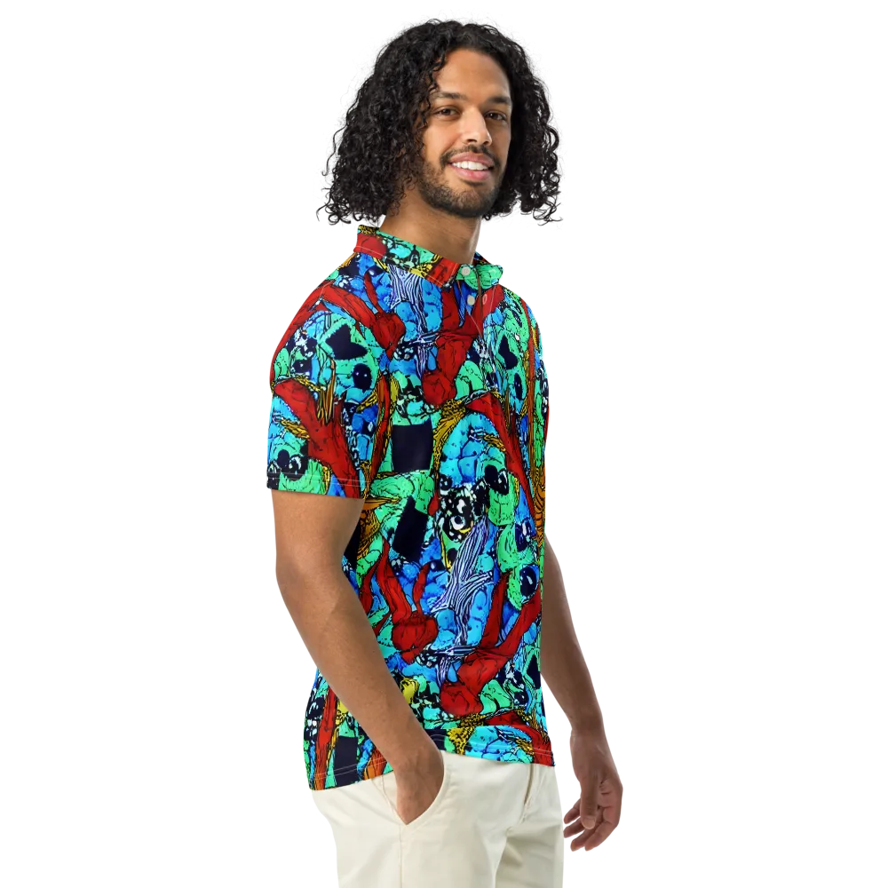 Jungle Aftershock on Men's Slim Fit Polo Shirt — Right Front