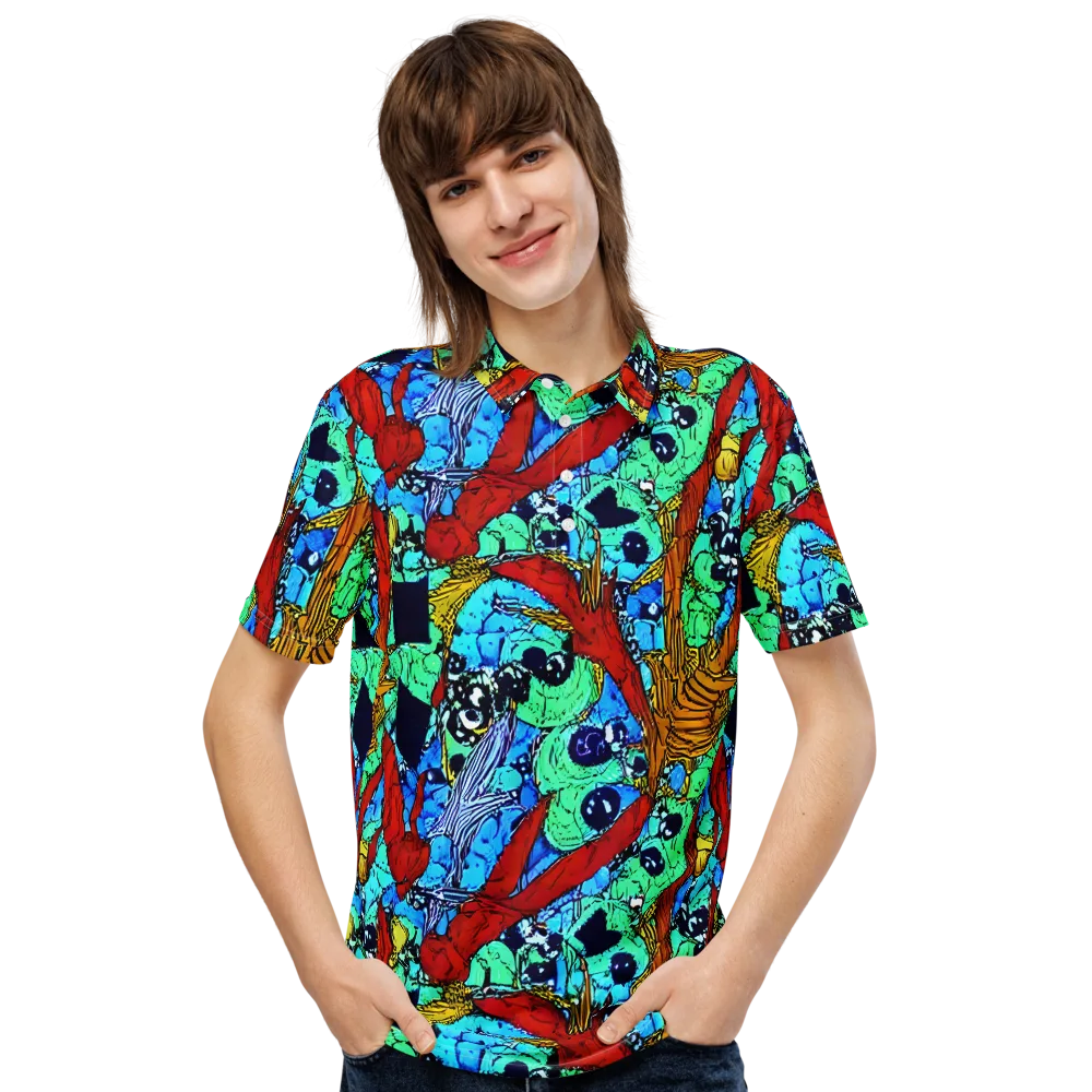 Jungle Aftershock on Men's Slim Fit Polo Shirt — Front