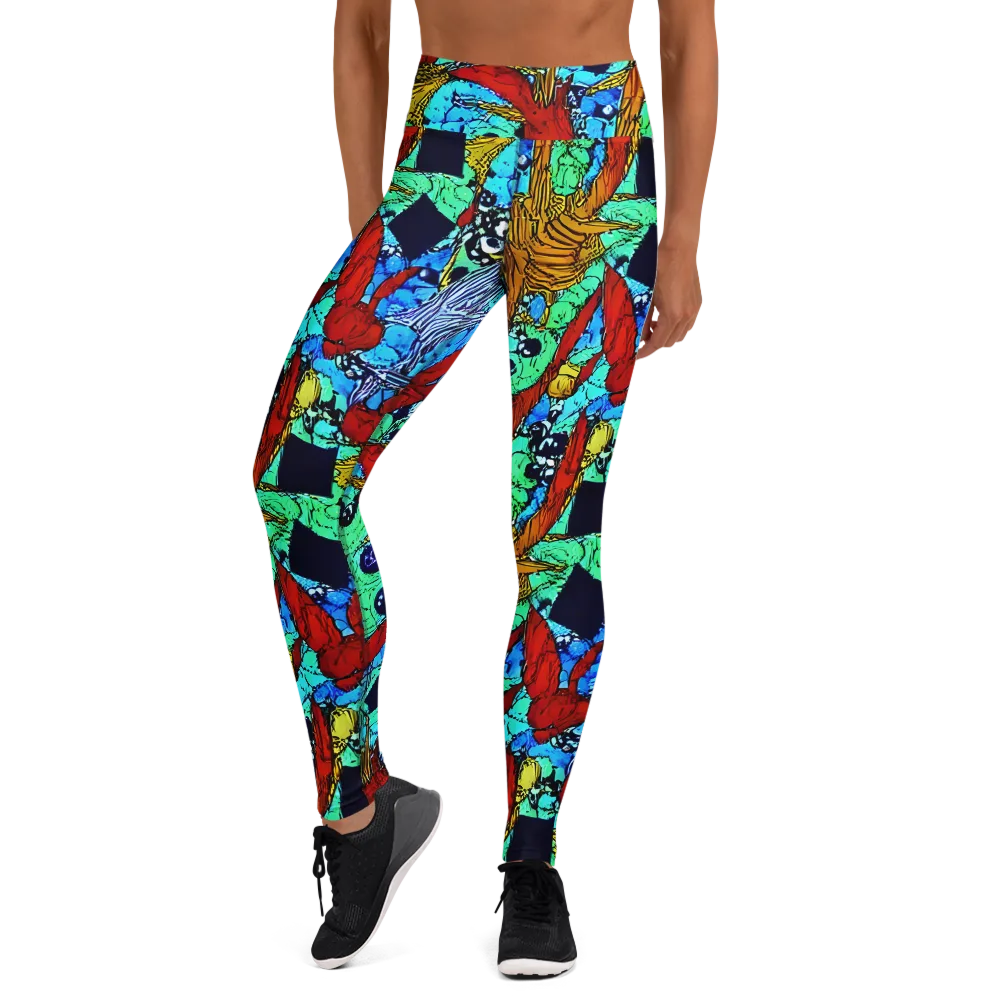 Jungle Aftershock on Yoga Leggings — Front