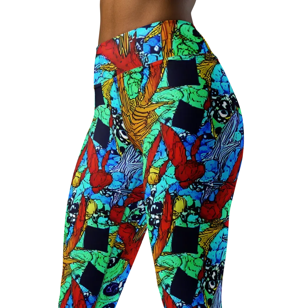 Jungle Aftershock on Yoga Leggings — Left Front